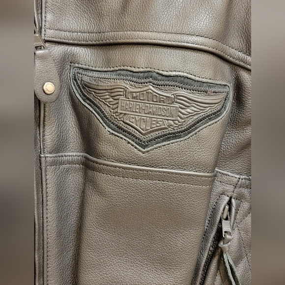 Harley-Davidson Leather Riding Jacket Size Medium - Picture 3 of 9